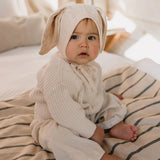 Acorn Bunny Beanie Cream Speckle