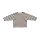 Grown Organic Essential Stripe LS Knit Tee Espresso