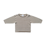 Grown Organic Essential Stripe LS Knit Tee Espresso