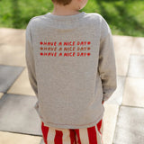 Grown Organic Have A Nice Day LS Tee Grey Marle