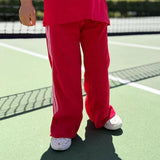 Milky Lulu Towelling Pant Red