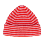 Acorn Berlin Merino Beanie Pink and Red Stripe