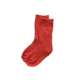 Grown Cotton Slub Chunky Rib Socks Sauce