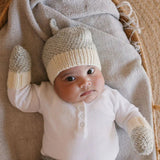 Acorn Springbud 100% Merino  Merino Beanie and Mitten Set