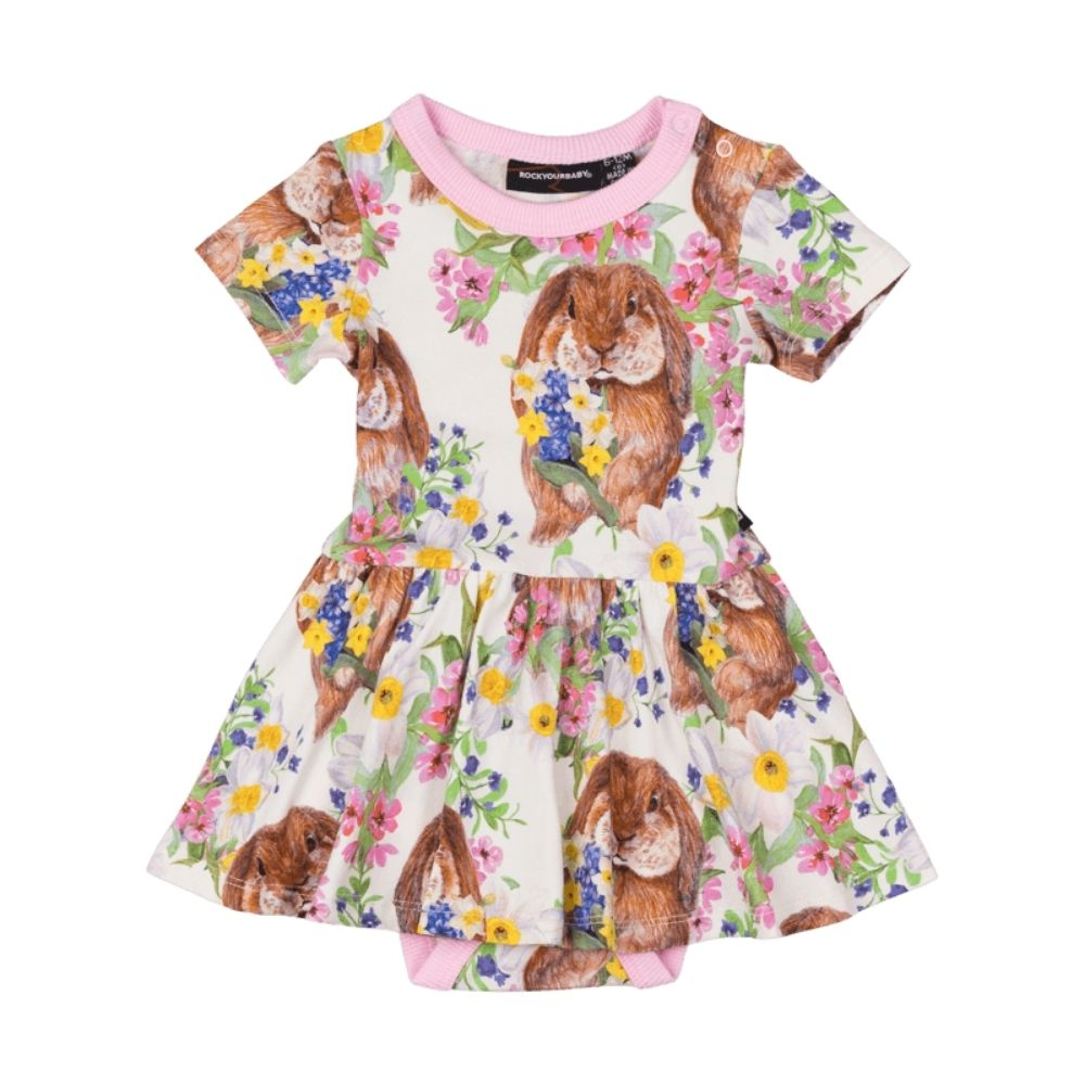 Rock Your Baby Bunny Baby Waisted Dress