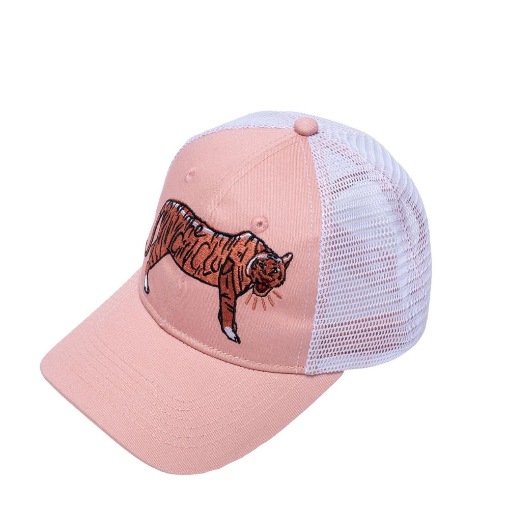 The Girl Club Embroidered Tiger Mesh Trucker Cap
