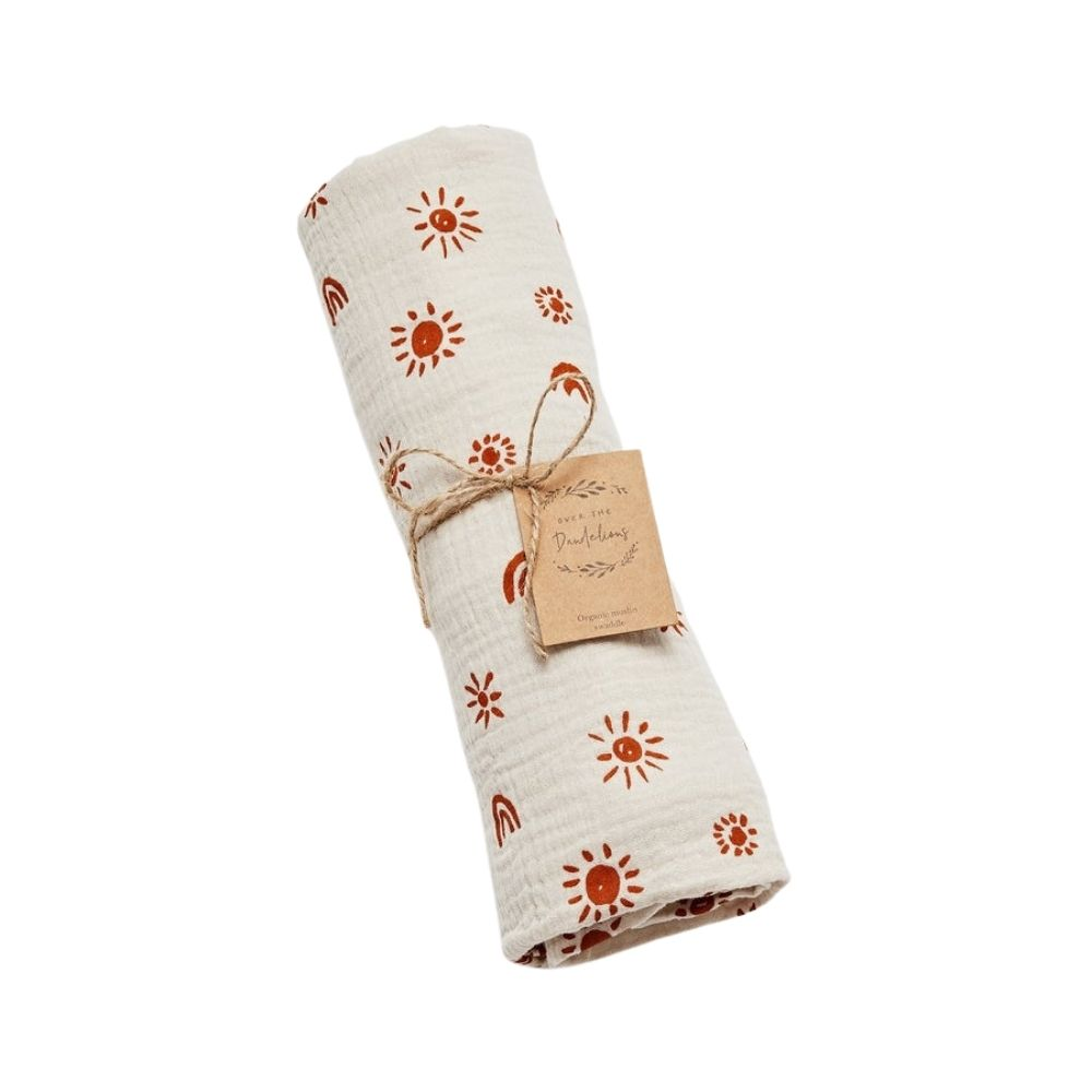 Over the Dandelions Organic Muslin Swaddle
