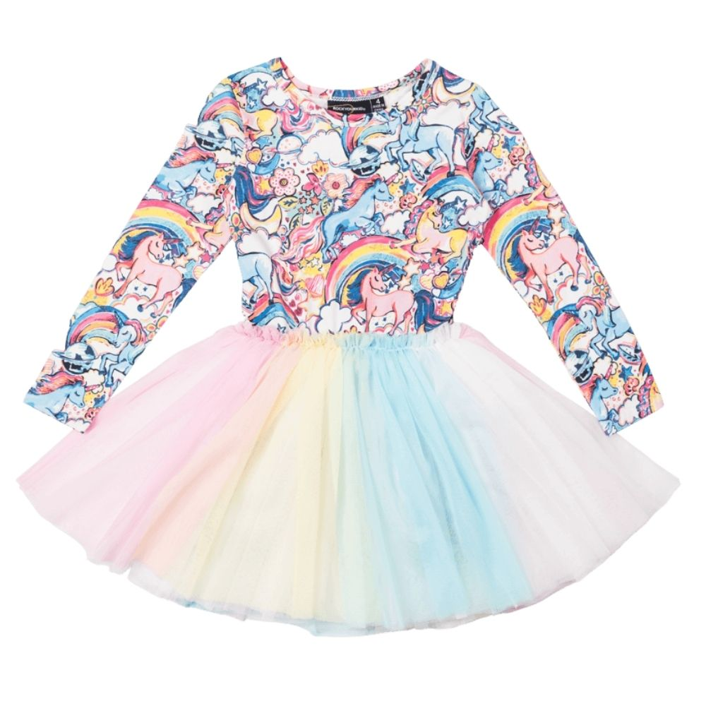 Rock Your Kid Unicorn Spectrum Circus Dress
