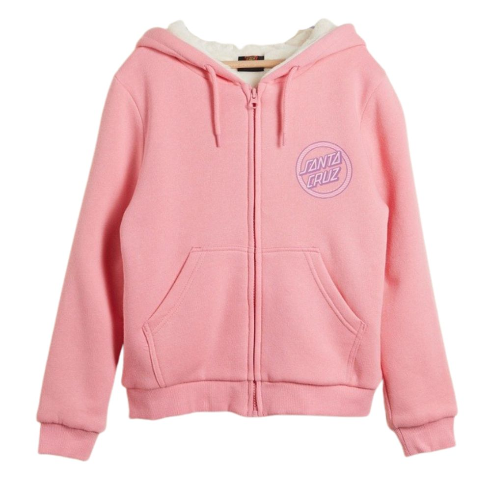 Santa Cruz Striped Reverse Dot Zip Through Hoodie Rockies NZ