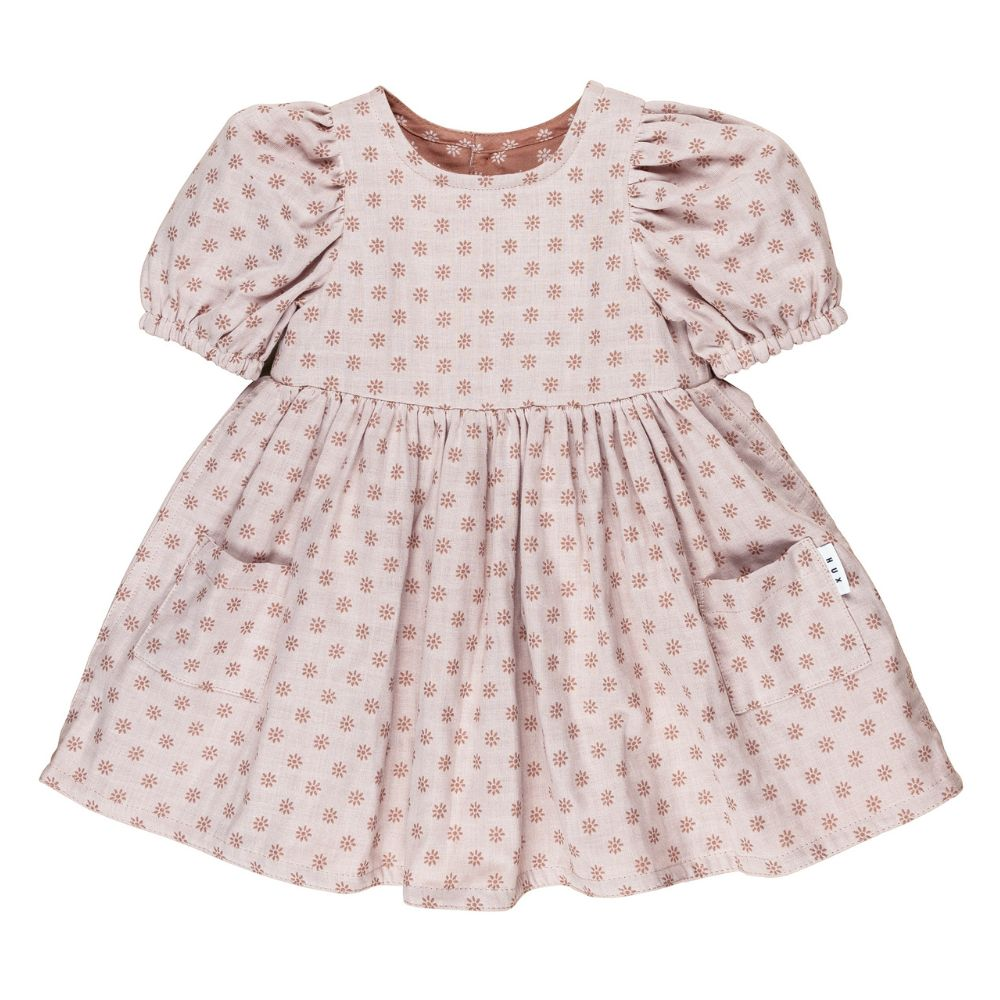 Huxbaby Reversible Puff Sleeve Dress