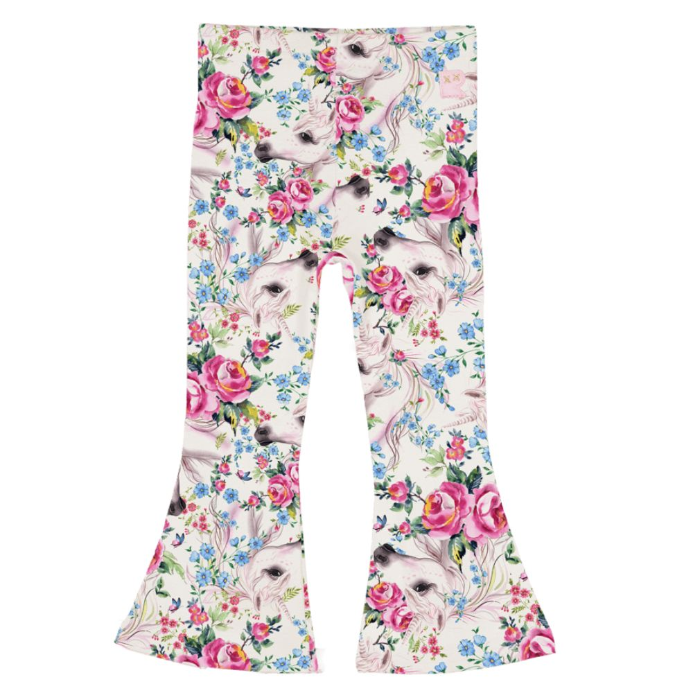 Rock Your Kid Unicorn Lullaby High Waisted Flares