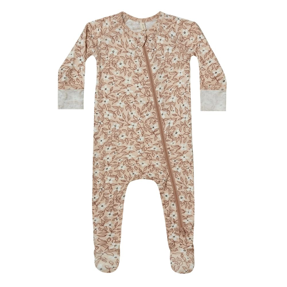 Quincy Mae Bamboo Zip Footed Sleepsuit