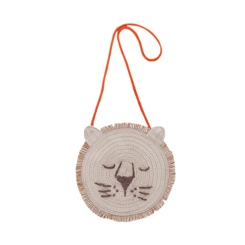 Acorn Lion Straw Bag