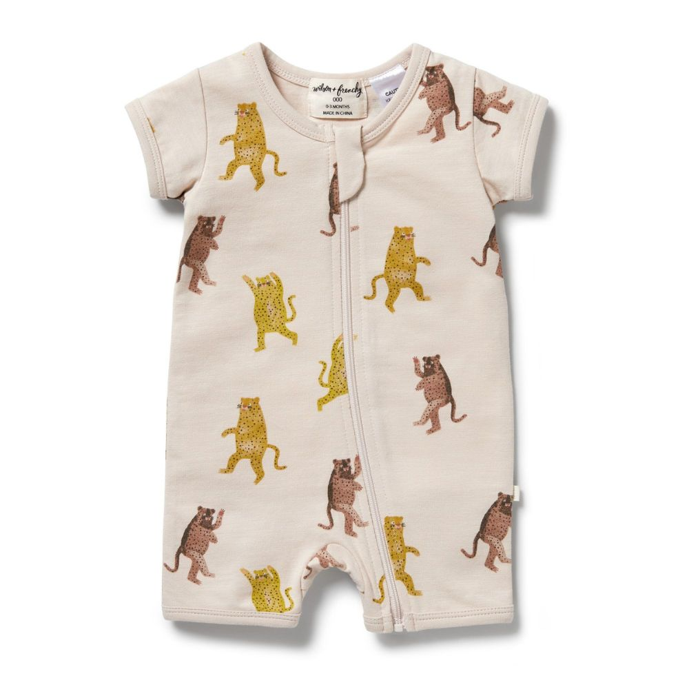 Wilson + Frenchy Slub Cotton Boyleg Zipsuit