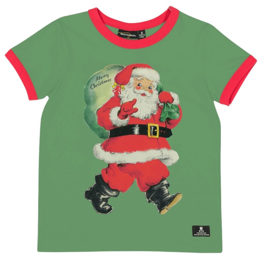 Rock Your Kid Jolly Santa TShirt Boys Tops Rockies NZ Rock Your