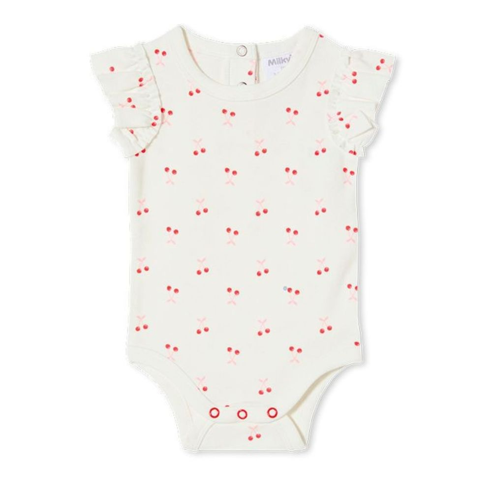 Milky Cherry Rib Bubbysuit