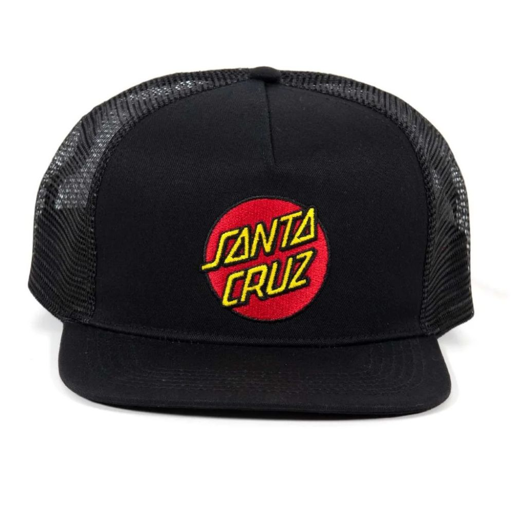 Santa Cruz Classic Dot Curved Peak Snapback Trucker Cap