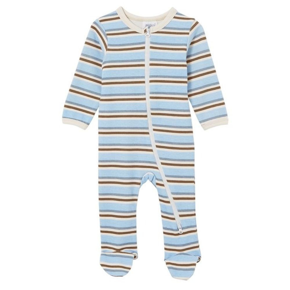 Milky Vintage Stripe Zip Romper