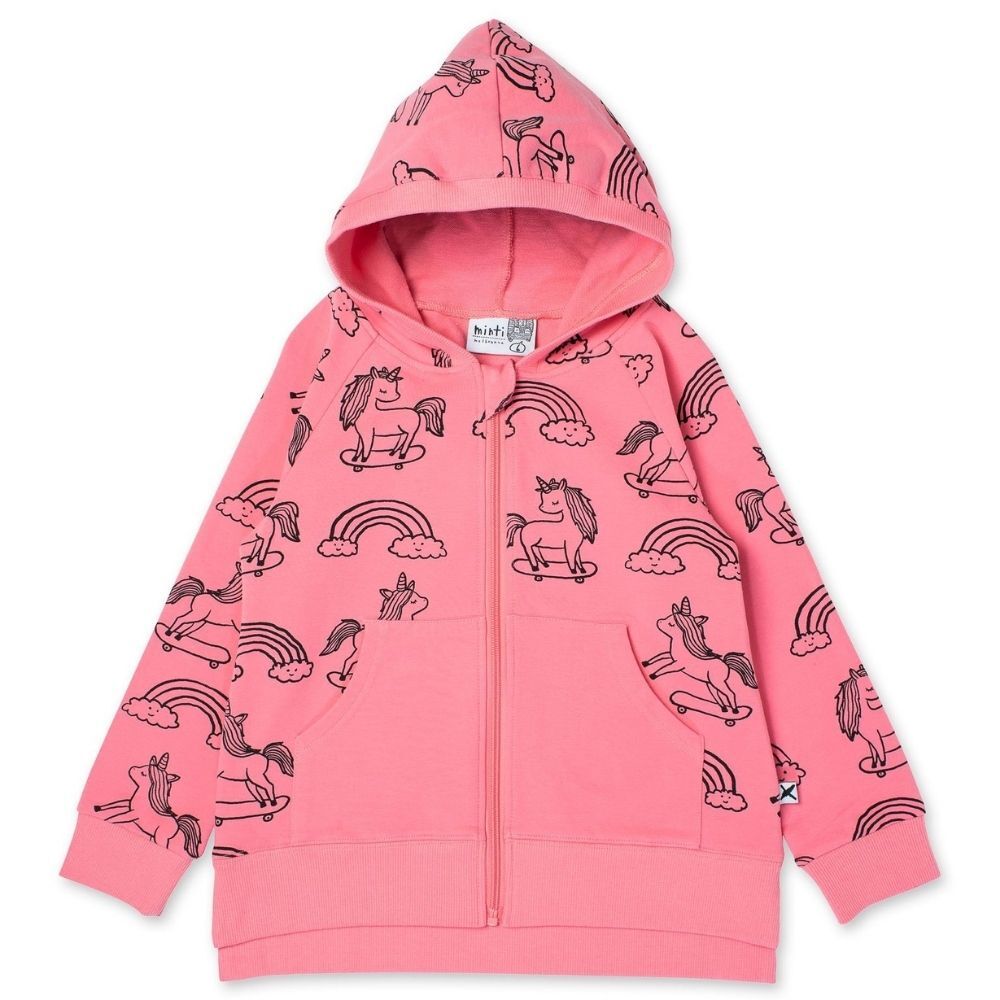 Unicorn zip up hoodie hotsell
