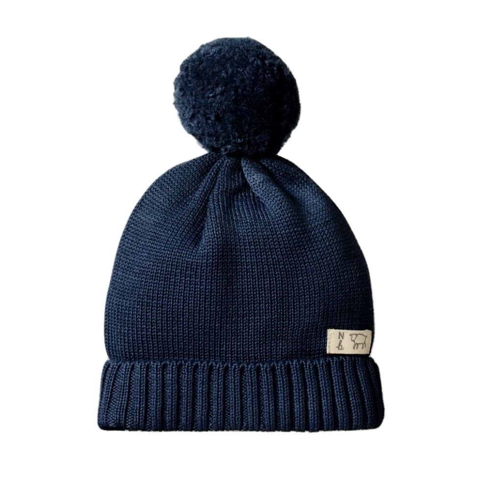 Nature Baby Alpine Merino Pom Pom Beanie