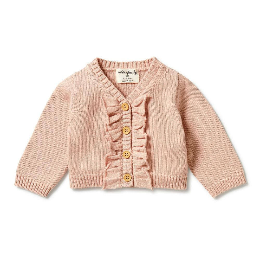 Wilson + Frenchy Knitted Ruffle Cardigan