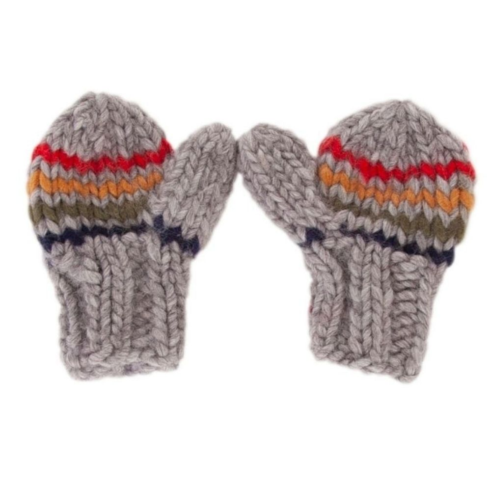 Acorn Rainbow Stripe Mittens