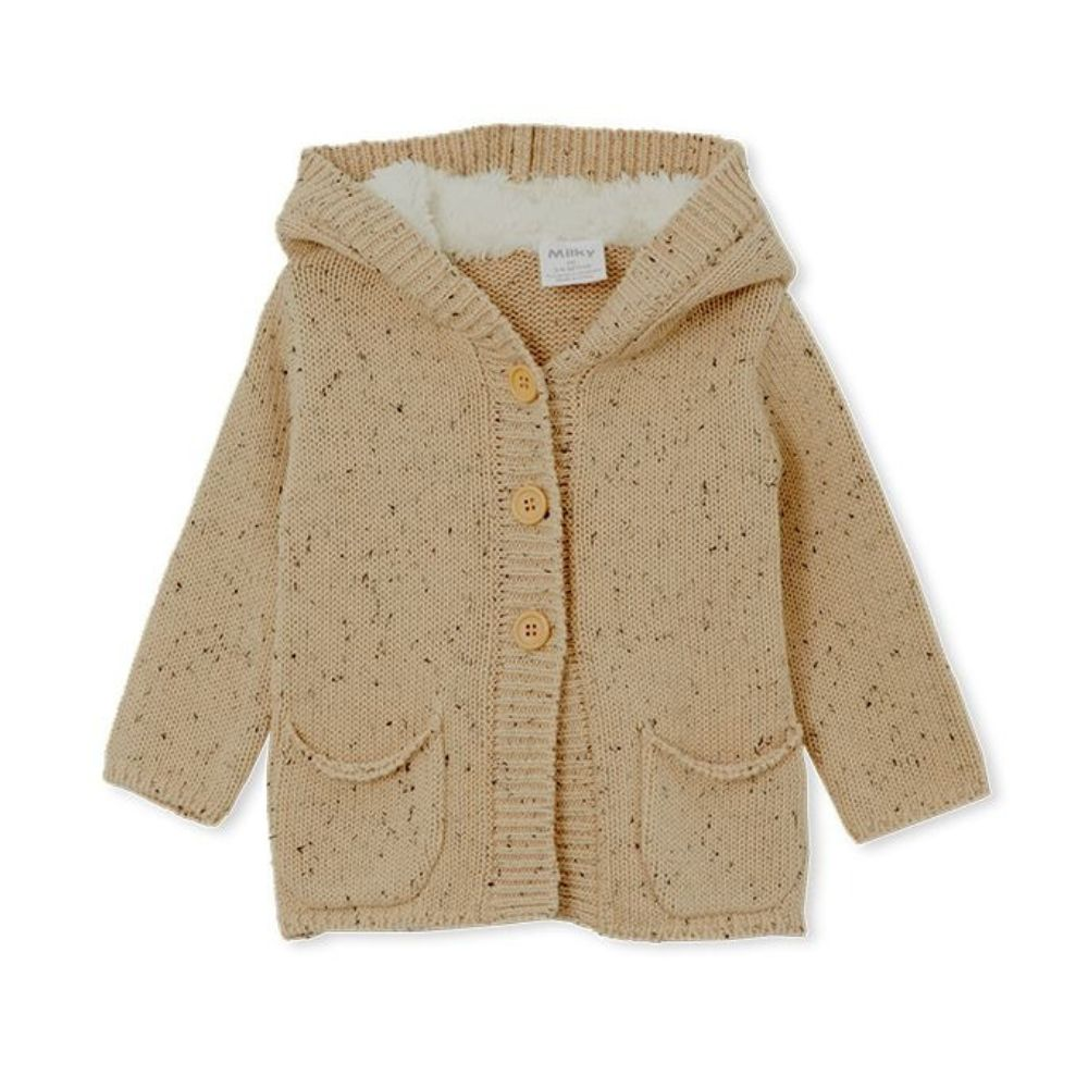 Milky Knit Hooded Jacket