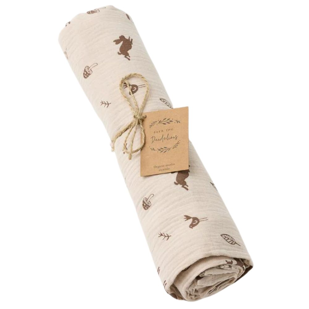 Over The Dandelions Organic Muslin Swaddle