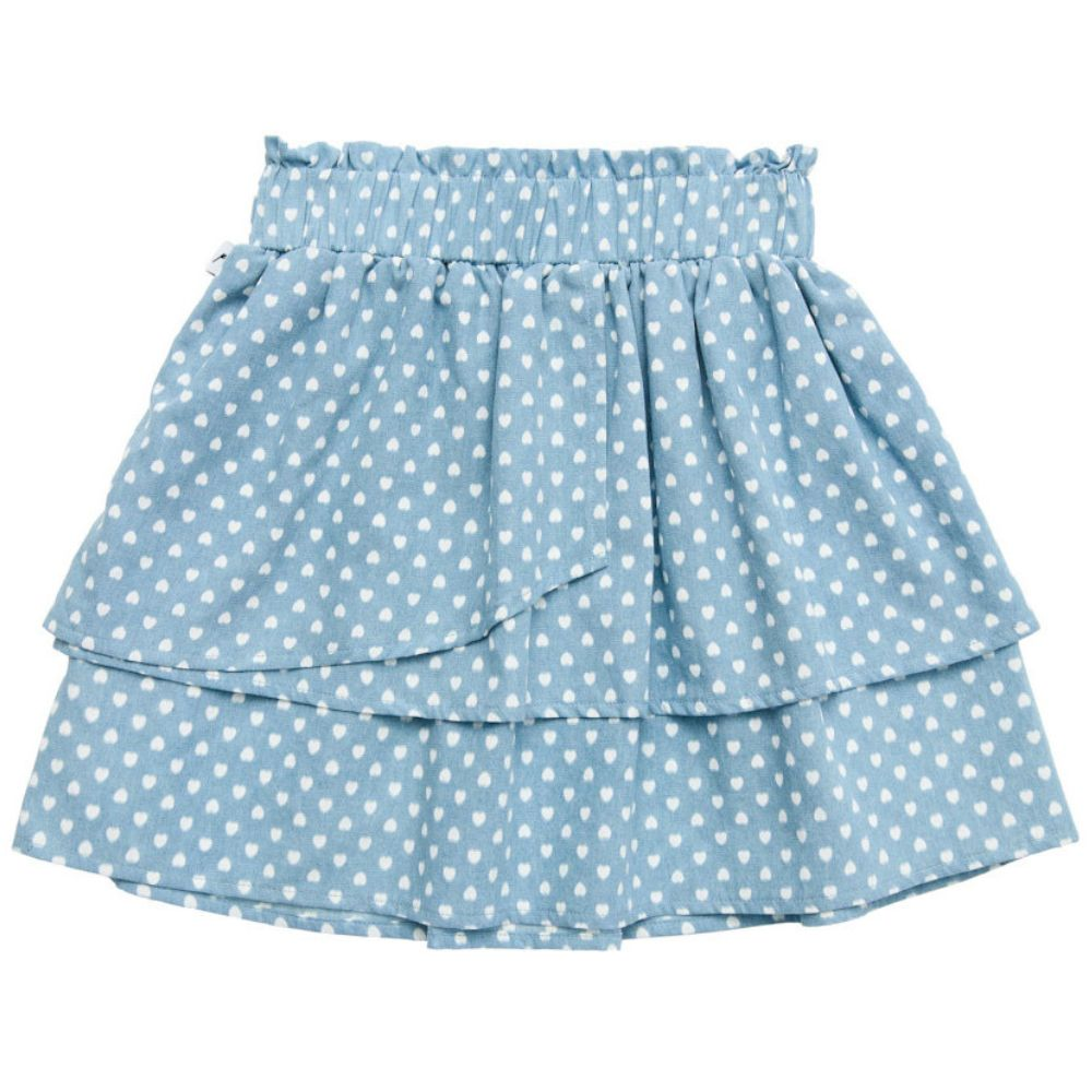 Kissed by Radicool Hearts Chambray Rara Skirt