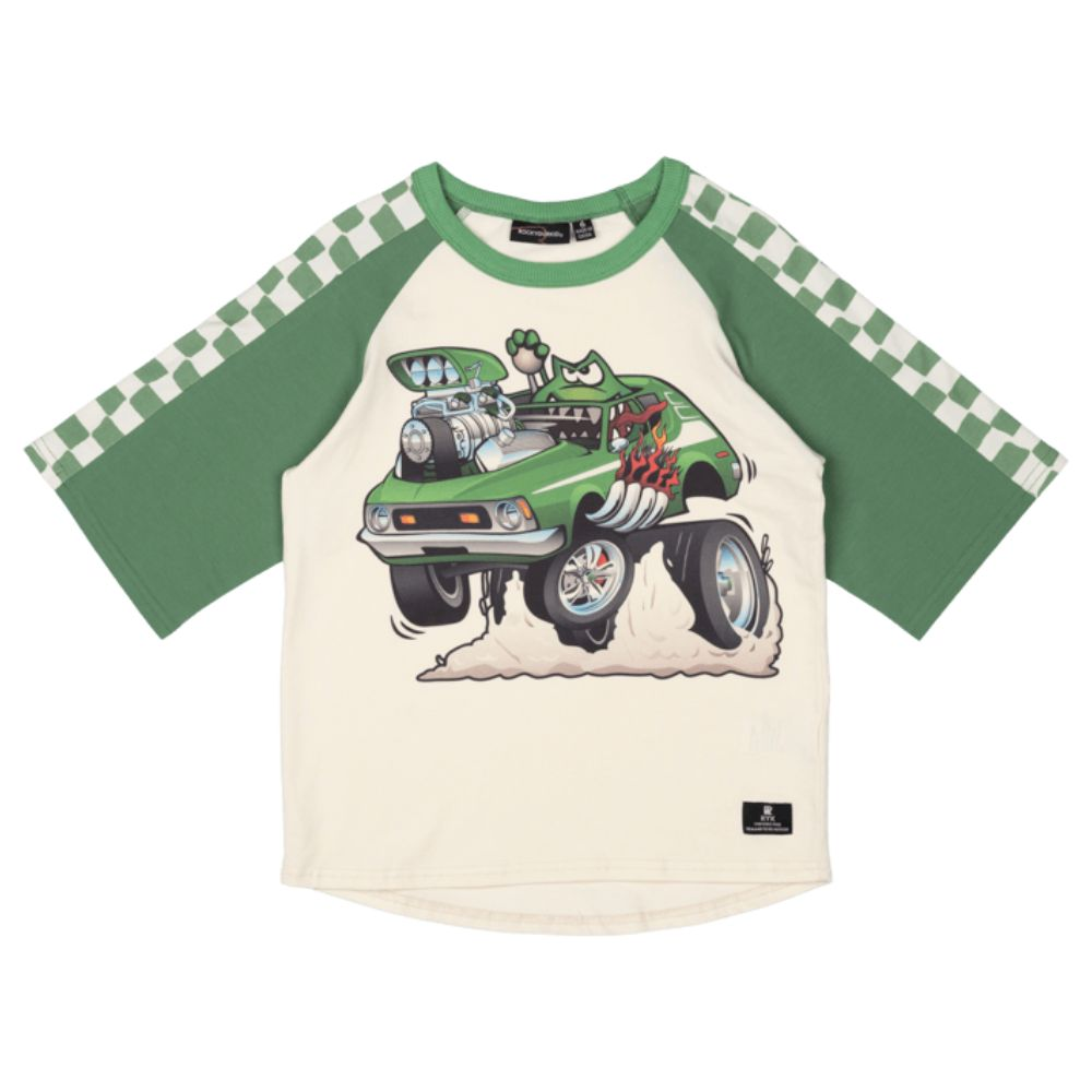 Rock Your Kid Green Machine 3/4 Sleeve T-Shirt