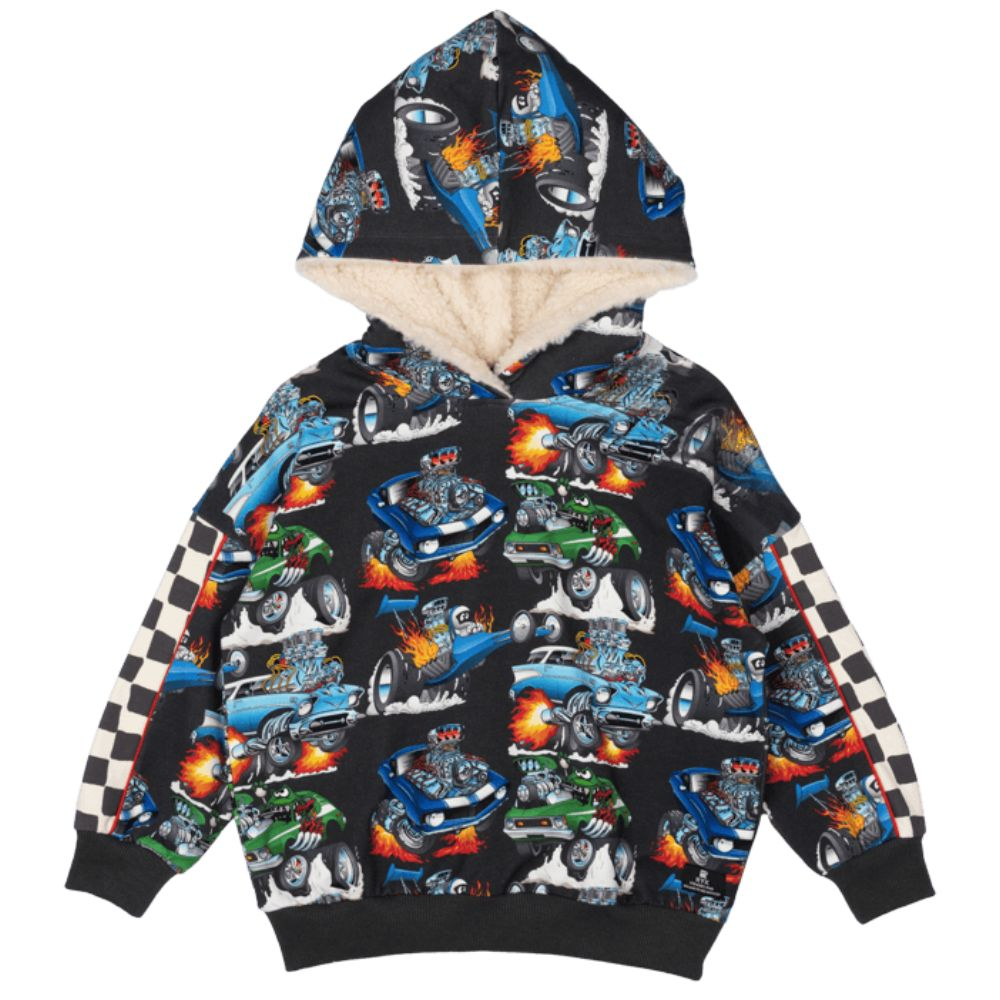 Rock Your Kid Hot Rod Sherpa Hooded Sweatshirt