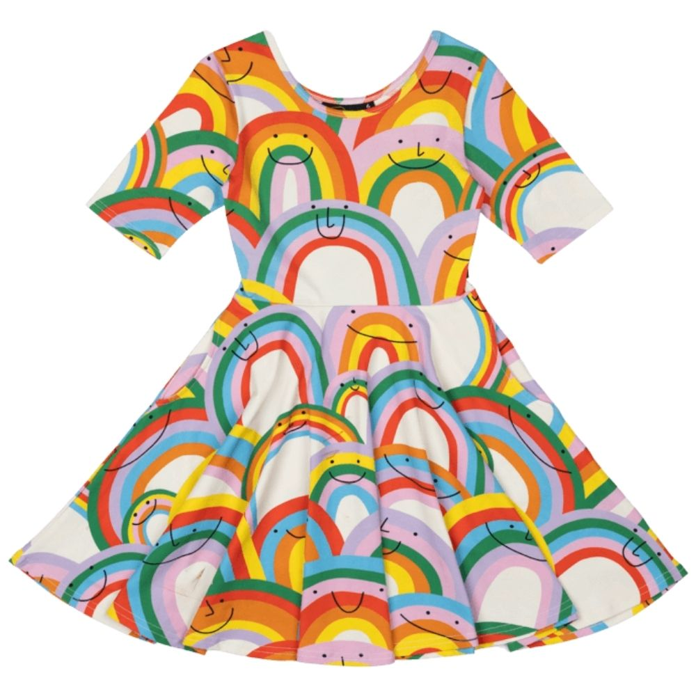 Rock Your Kid Happy Rainbows Mabel Dress