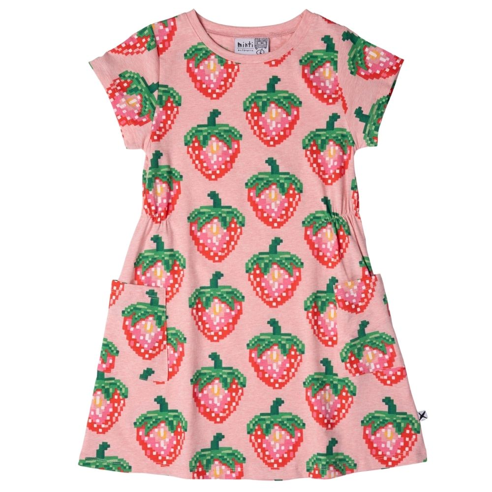 Minti Pixelled Strawberries Dress