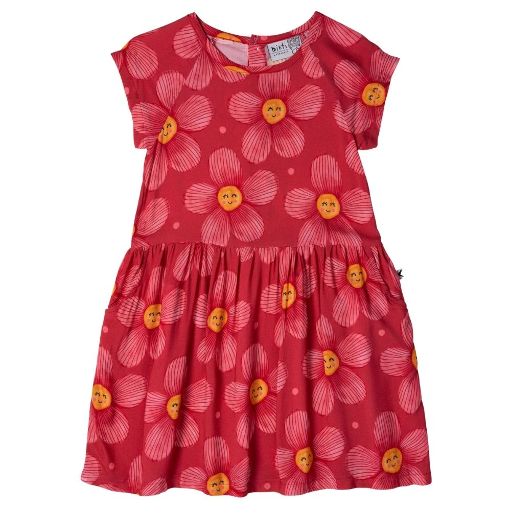 Minti Painted Flower Woven Dress