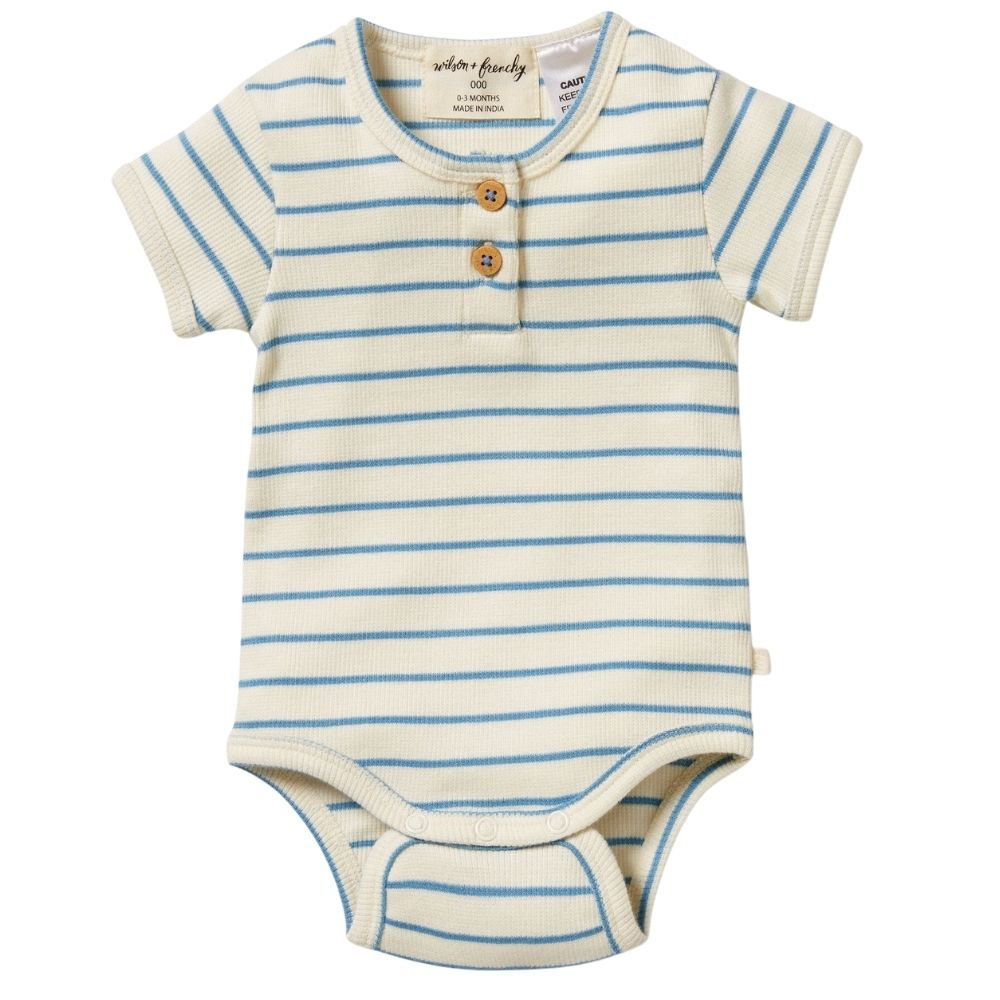 Wilson + Frenchy Organic Henley Bodysuit