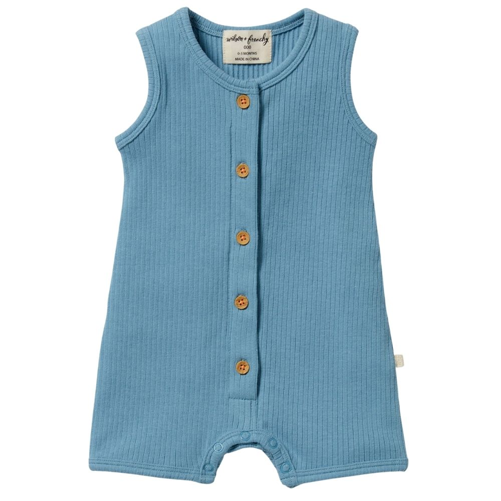 Wilson + Frenchy Organic Rib Growsuit