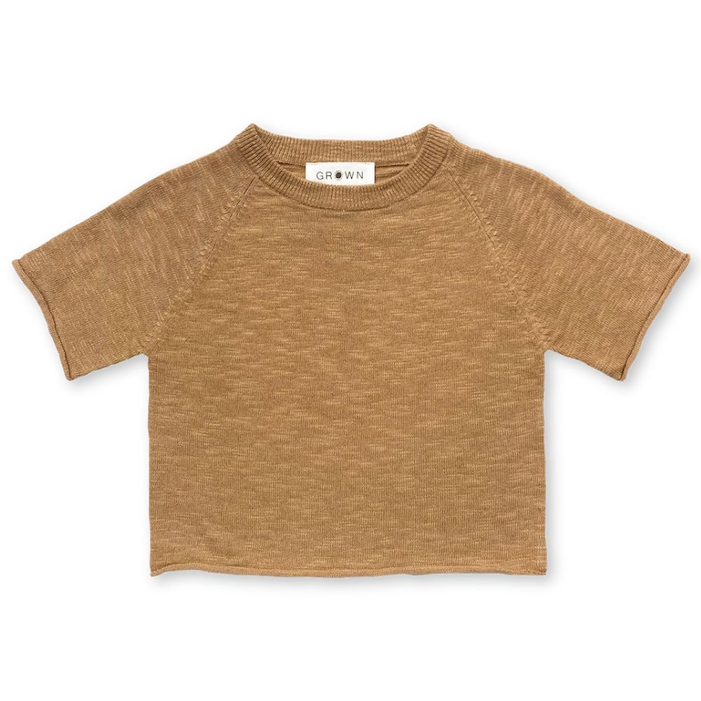 Grown Knitted Linen Raglan Tee