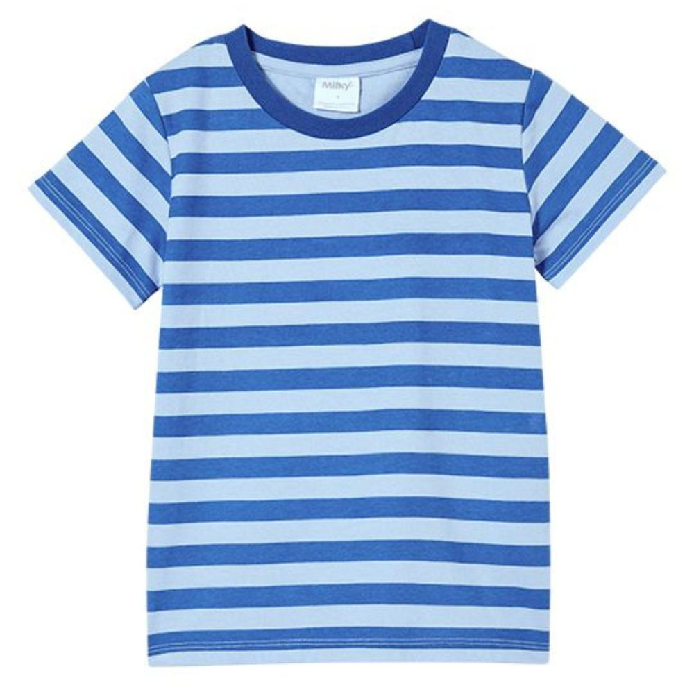 Milky Denim Blue Stripe Tee