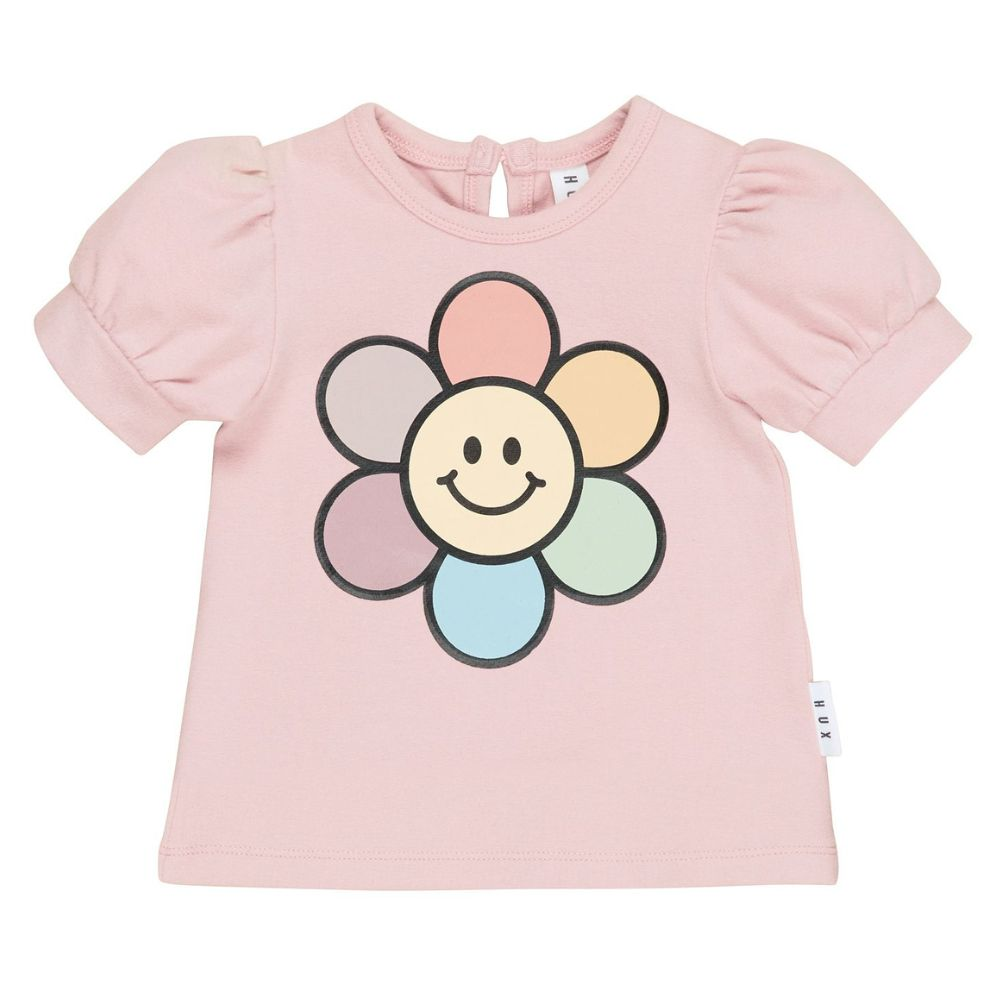Huxbaby Rainbow Daisy Puff T-Shirt