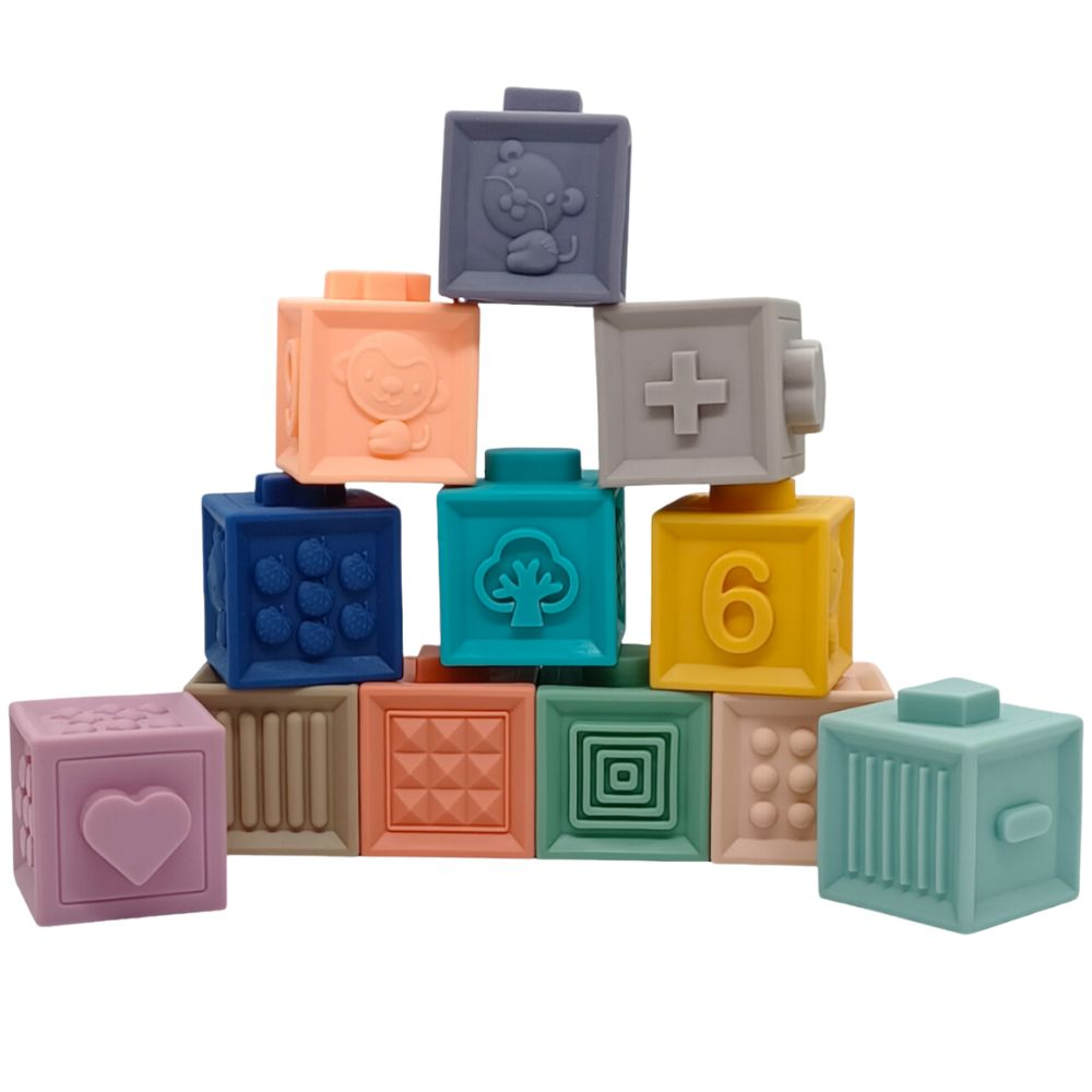 Baby Beech Silicone Building Blocks