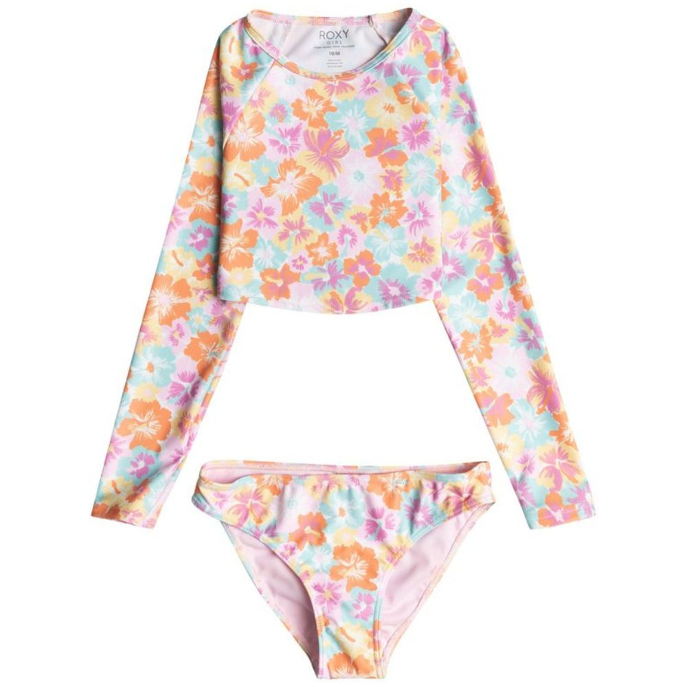 Roxy Floraya Long Sleeve Crop Swim Set