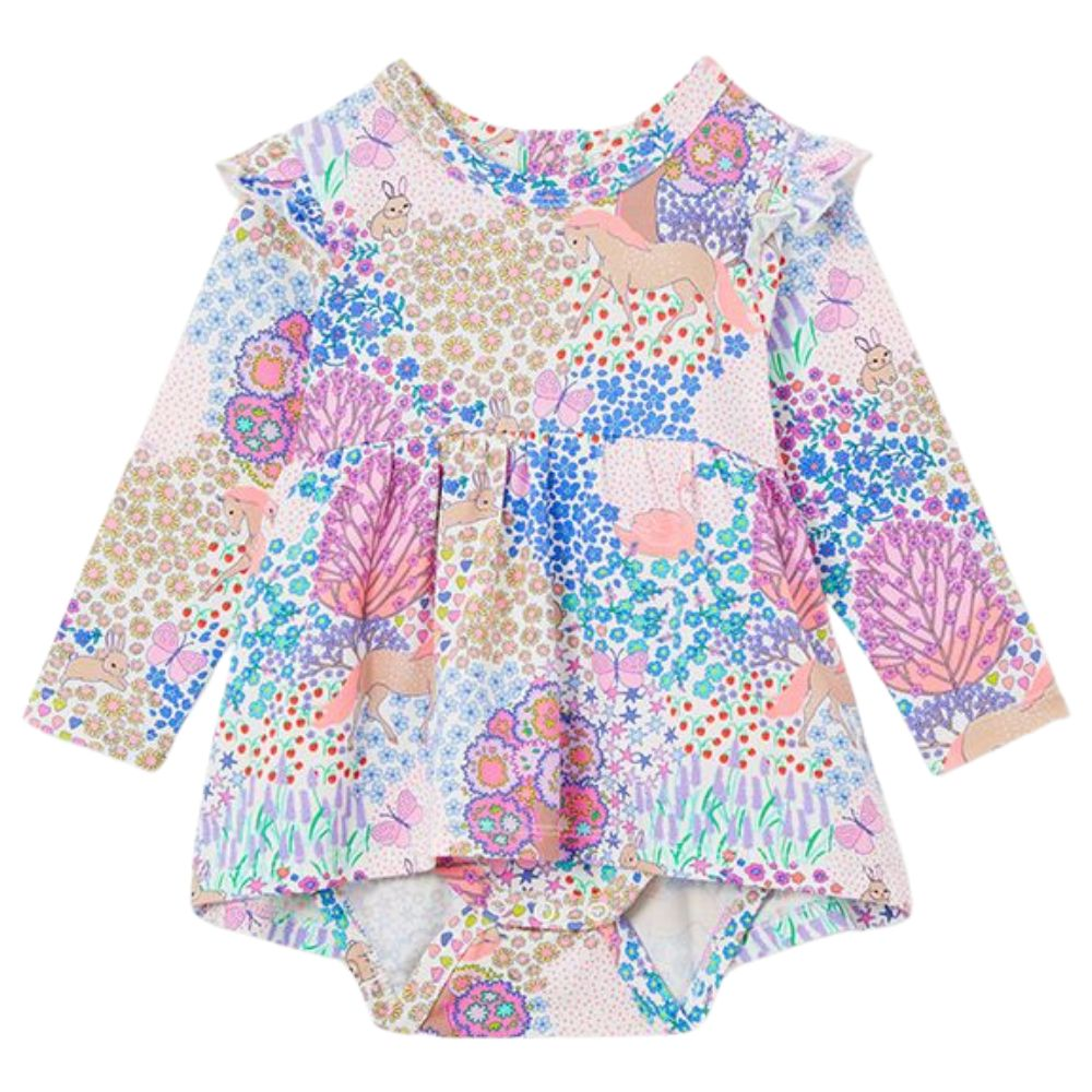 Milky Patchwork Frill Baby Dress