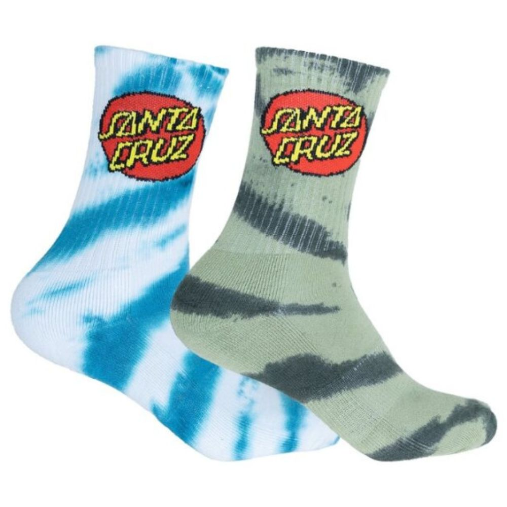 Santa Cruz Classic Dot Tie Dye Socks - 2pk