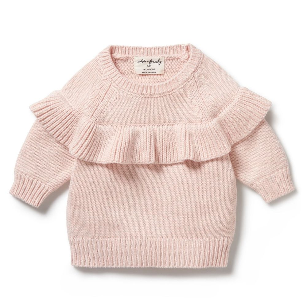 Wilson + Frenchy Ruffle Knitted Jumper