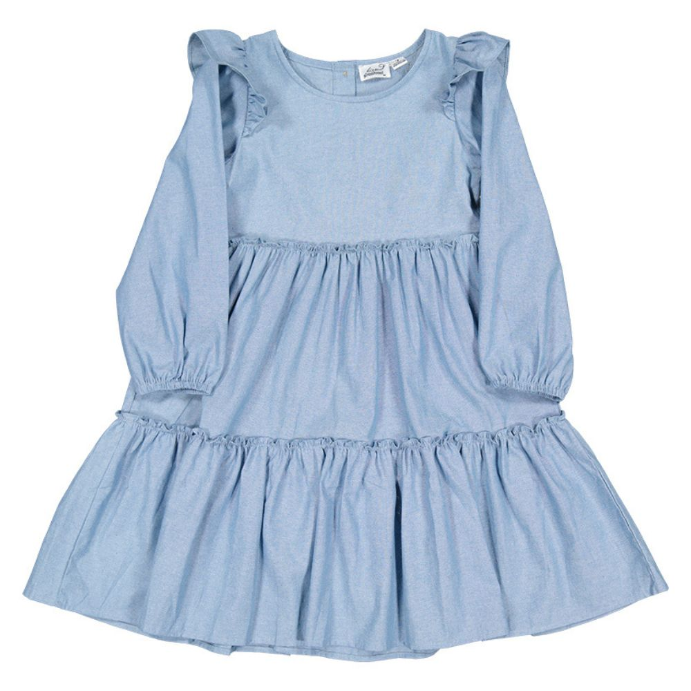 Kissed by Radicool Ruffle Chambray Dress