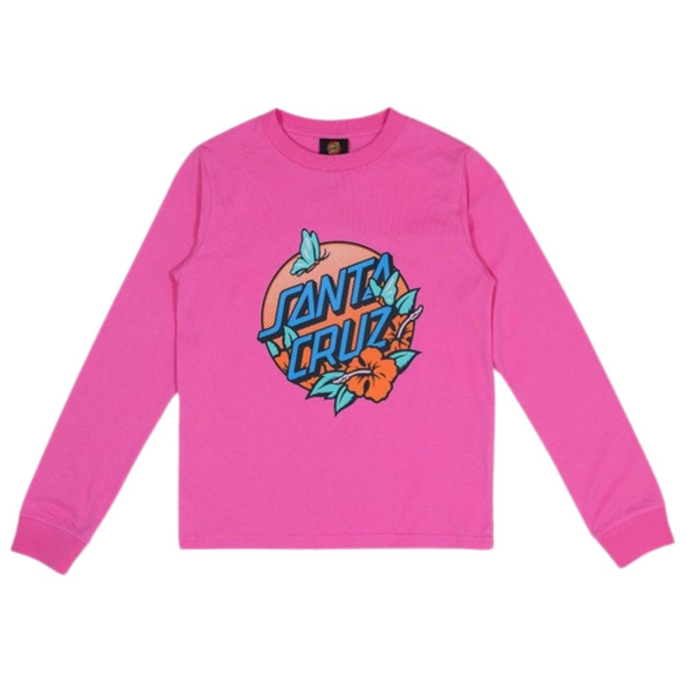 Santa Cruz Take Flight Dot Front Long Sleeve Tee