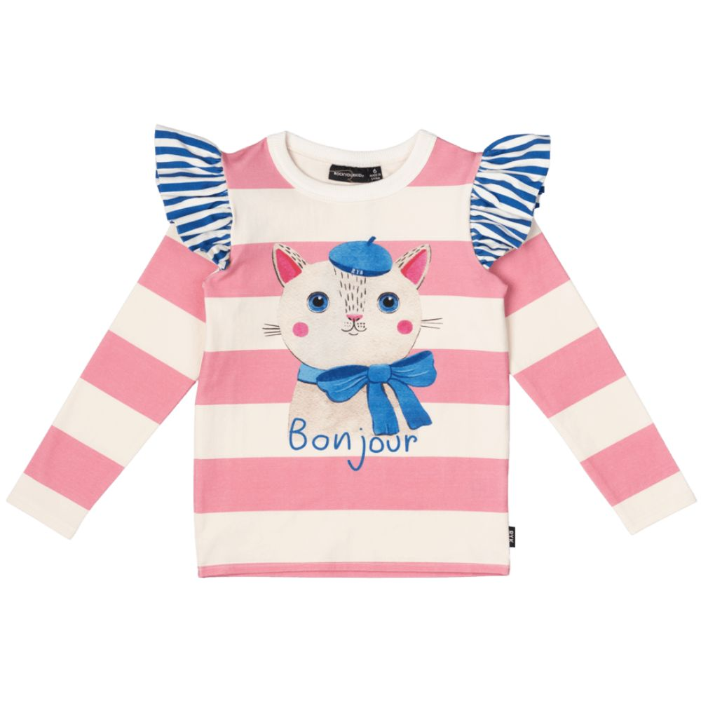 Rock Your Kid Bonjour Kitten T-Shirt