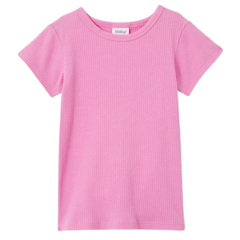 Milky Pink Rib Tee