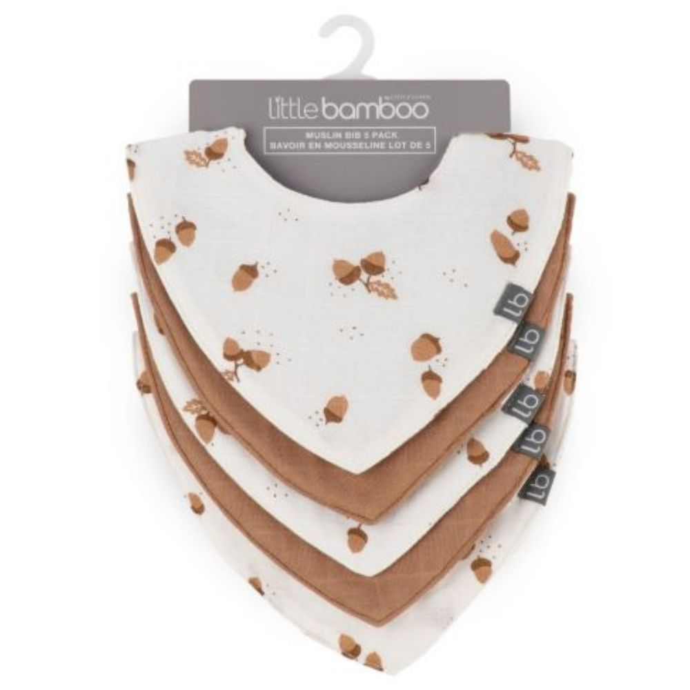 Little Bamboo Company Muslin Bib - 5pk