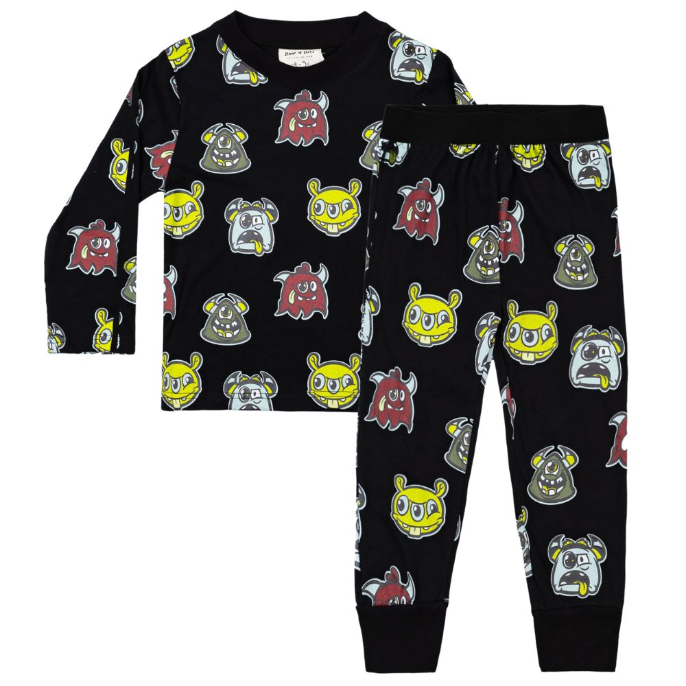 Band Of Boys Black Monster Pyjamas